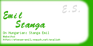 emil stanga business card